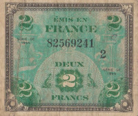 Банкнота 2 франка 1944 года. Франция. р114b