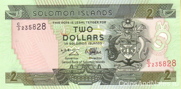 2 доллара 1997 года. Соломоновы острова. р18