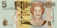 5 долларов 2011 года. Фиджи. р110b