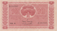 10 марок 1945 года. Финляндия. р77а(18)