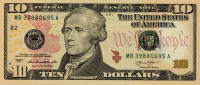 Банкнота 10 долларов 2013 года. США. p540(В)