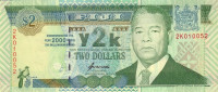 2 доллара 2000 года. Фиджи. р102