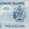 5 долларов 2019 года. Соломоновы острова. р new
