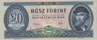 Банкнота 20 форинтов 12.10.1962 года. Венгрия. р169с
