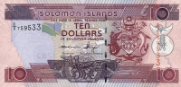 Банкнота 10 долларов 2009 года. Соломоновы острова. р27(3)
