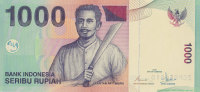1000 рупий 2000 года. Индонезия. р141а