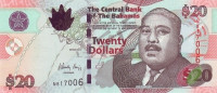 20 долларов 2010 года. Багамские острова. р74А