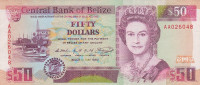 Банкнота 50 долларов 1990 года. Белиз. р56а