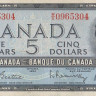 5 долларов 1954 года. Канада. р77b
