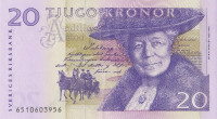 Банкнота 20 крон 2006 года. Швеция. р63с