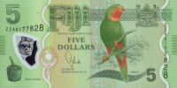 5 долларов 2012 года. Фиджи. р115