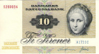 Банкнота 10 крон 1972 года. Дания. р48а