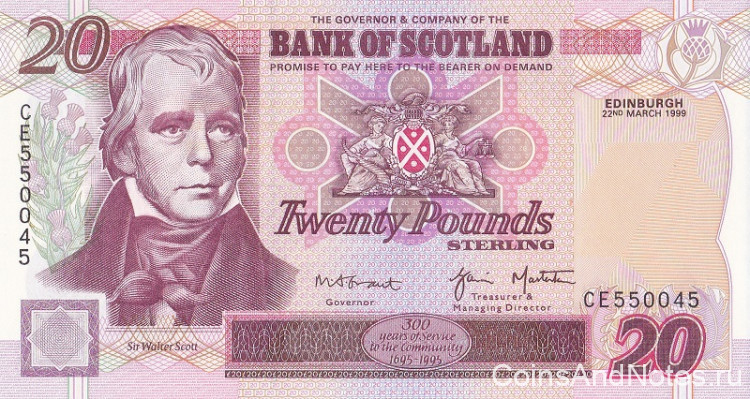 20 фунтов 1999 года. Шотландия. р121с
