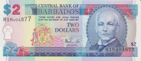 2 доллара 1998 года. Барбадос. р54а
