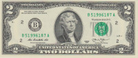 Банкнота 2 доллара 2013 года. США. р538(В)
