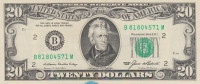 Банкнота 20 долларов 1985 года. США. р483В
