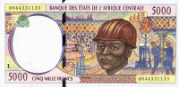 5000 франков 2000 года. Габон. р404Lf