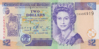 2 доллара 1999 года. Белиз. р60а