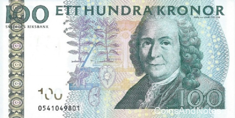 100 крон 2010 года. Швеция. р65с