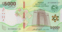 5000 франков 2022 года. Центрально Африканские Штаты. рW703
