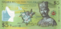 Банкнота 5 долларов 2011 года. Бруней. р36