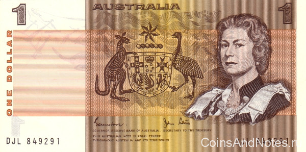 1 доллар 1974-1983 годов. Австралия. р42d