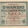 20 миллиардов марок 1923 года. Германия. p118e