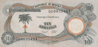 Банкнота 10 шиллингов 1969 года. Биафра. р4