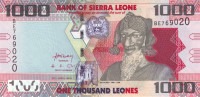 Банкнота 1000 леоне 27.04.2010 года. Сьерра-Леоне. р30