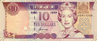10 долларов 1996 года. Фиджи. р98b