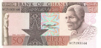 Банкнота 50 цеди 02.07.1980 года. Гана. р22b