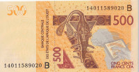 500 франков 2014 года. Бенин. р219Bc