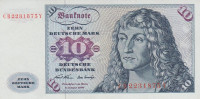 10 марок 02.01.1970 года. ФРГ. р31а(1)