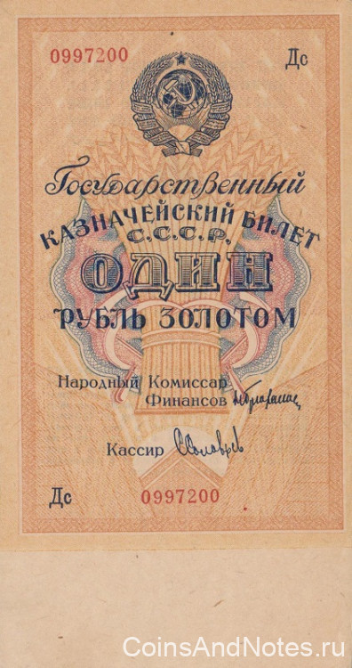 1 рубль 1928 года. СССР. р206а(5)