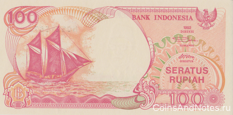 100 рупий 2000 года. Индонезия. р127h