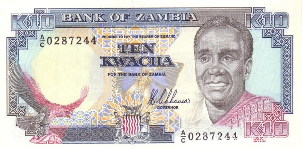 10 квача 1989-1991 годов. Замбия. р31a