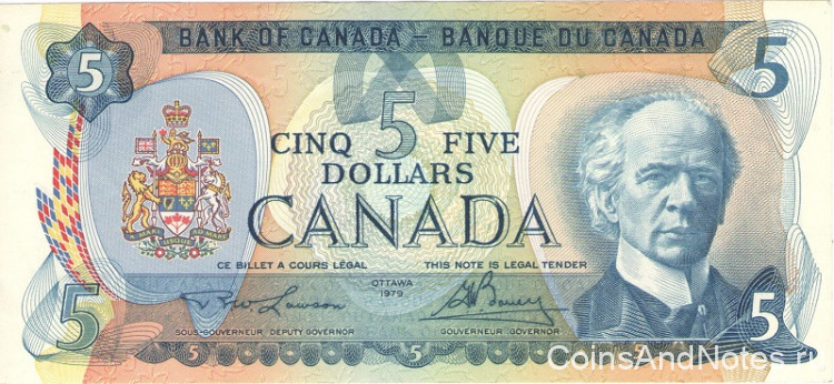 5 долларов 1979 года. Канада. р87b