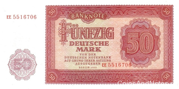50 марок 1955 года. ГДР. р20