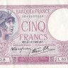 5 франков 02.11.1939 года. Франция. р83а(39)