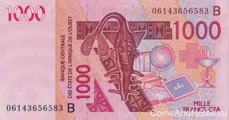 1000 франков 2006 года. Бенин. р215Bd