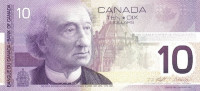 Банкнота 10 долларов 2002 года. Канада. р102с
