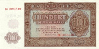 100 марок 1955 года. ГДР. р21