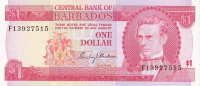1 доллар 1973 года. Барбадос. р29
