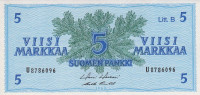 5 марок 1963 года. Финляндия. р106Аа(41)