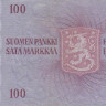 100 марок 1963 года. Финляндия. р106а(48)