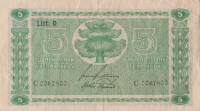 Банкнота 5 марок 1939 года. Финляндия. р69а(20)