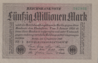 50 миллионов марок 1923 года. Германия. р109а(4)
