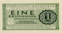 Банкнота 1 марка 15.09.1944 года. Вермахт. р M38