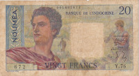 20 франков 1951-1963 годов. Новая Каледония. р50b