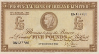 Банкнота 5 фунтов 1965 года. Северная Ирландия. р244